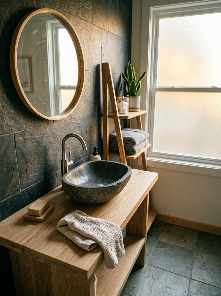 How To Create A Balanced Japandi Guest Bathroom