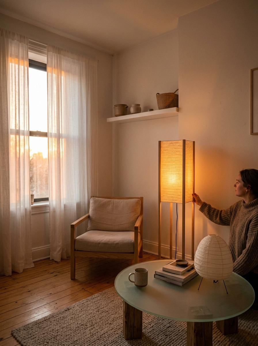 How To Create Warmth Using Soft Japandi Lighting Elements