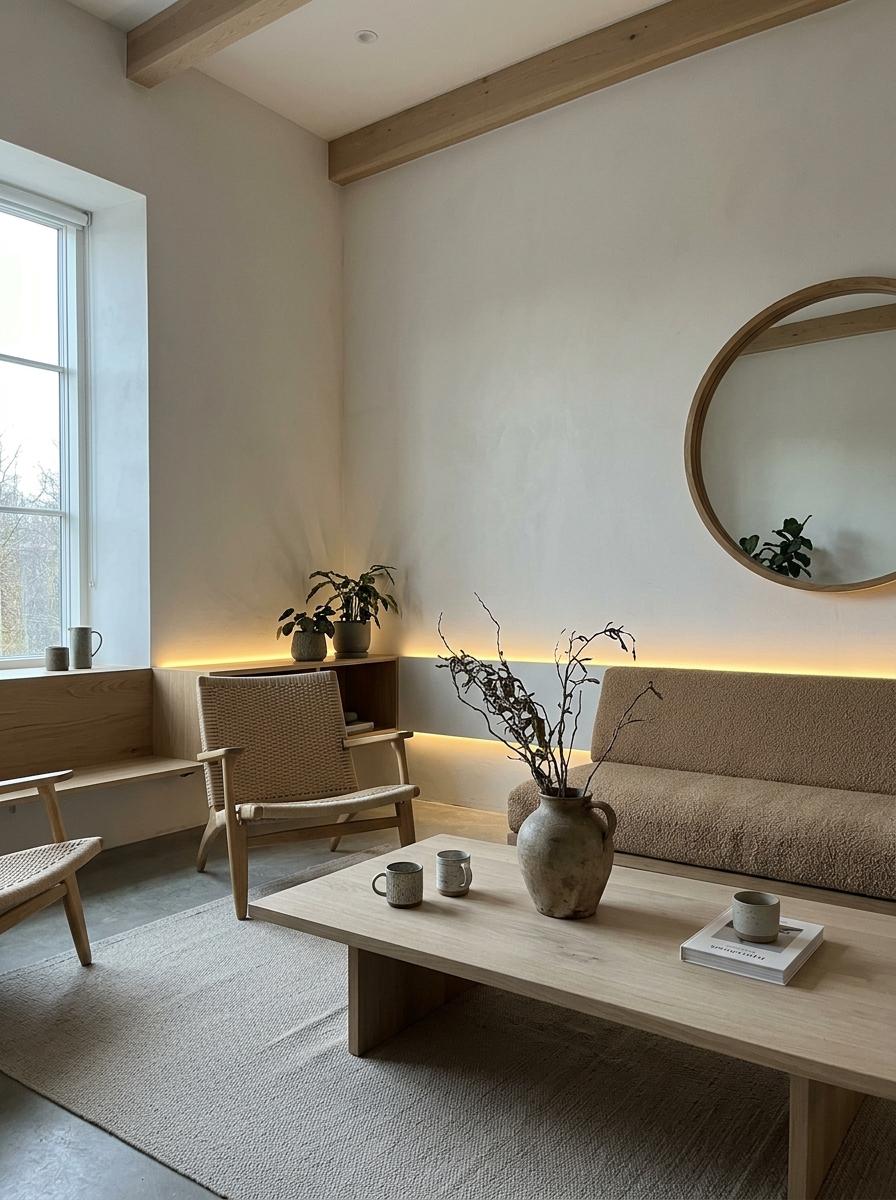 How To Curate A Cozy Warm Japandi Living Room
