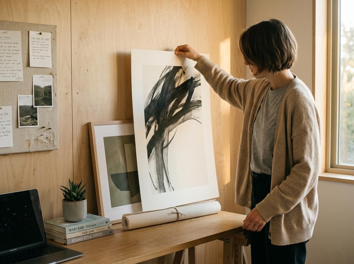 How To Curate The Perfect Japandi Office Wall Art For Productivity