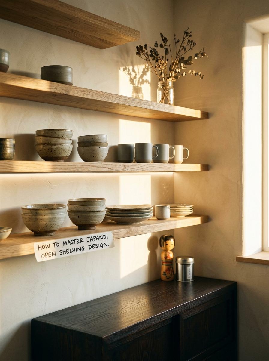 How To Master Japandi Kitchen Open Shelving Design