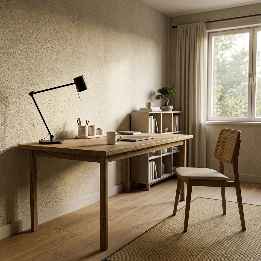 How To Style A Highly Functional Modern Japandi Office