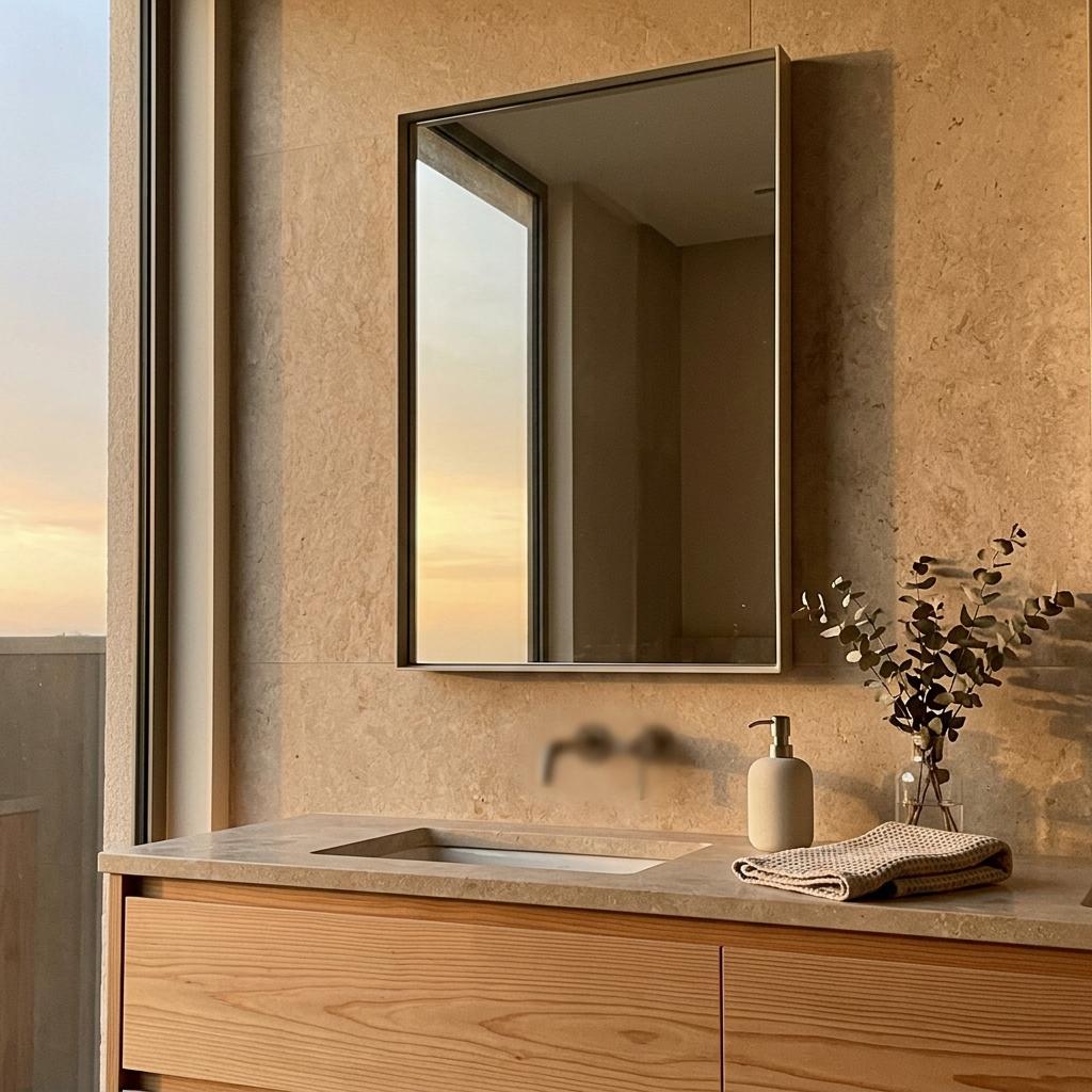 How To Style A Modern Japandi Bathroom Mirror