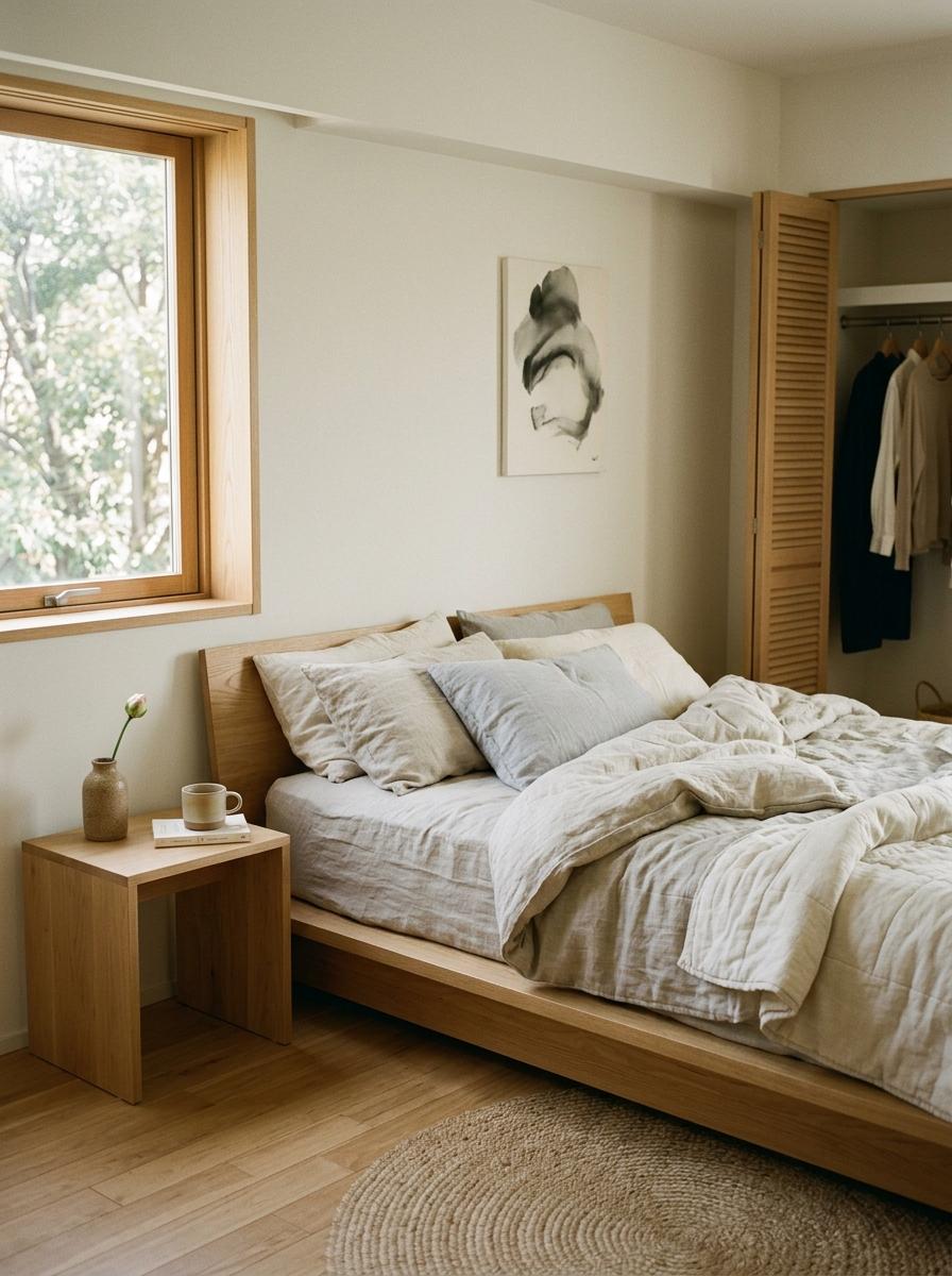 How To Style A Perfectly Balanced Modern Japandi Bedroom