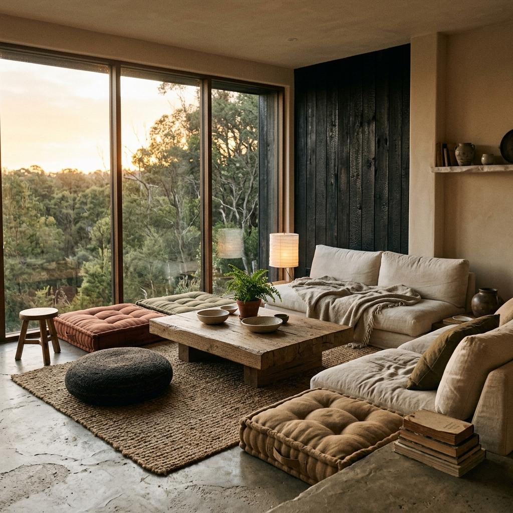 How To Style An Earth Tone Japandi Living Room Space