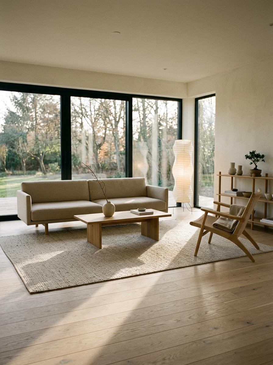 Illuminating The Modern Japandi Living Room Space