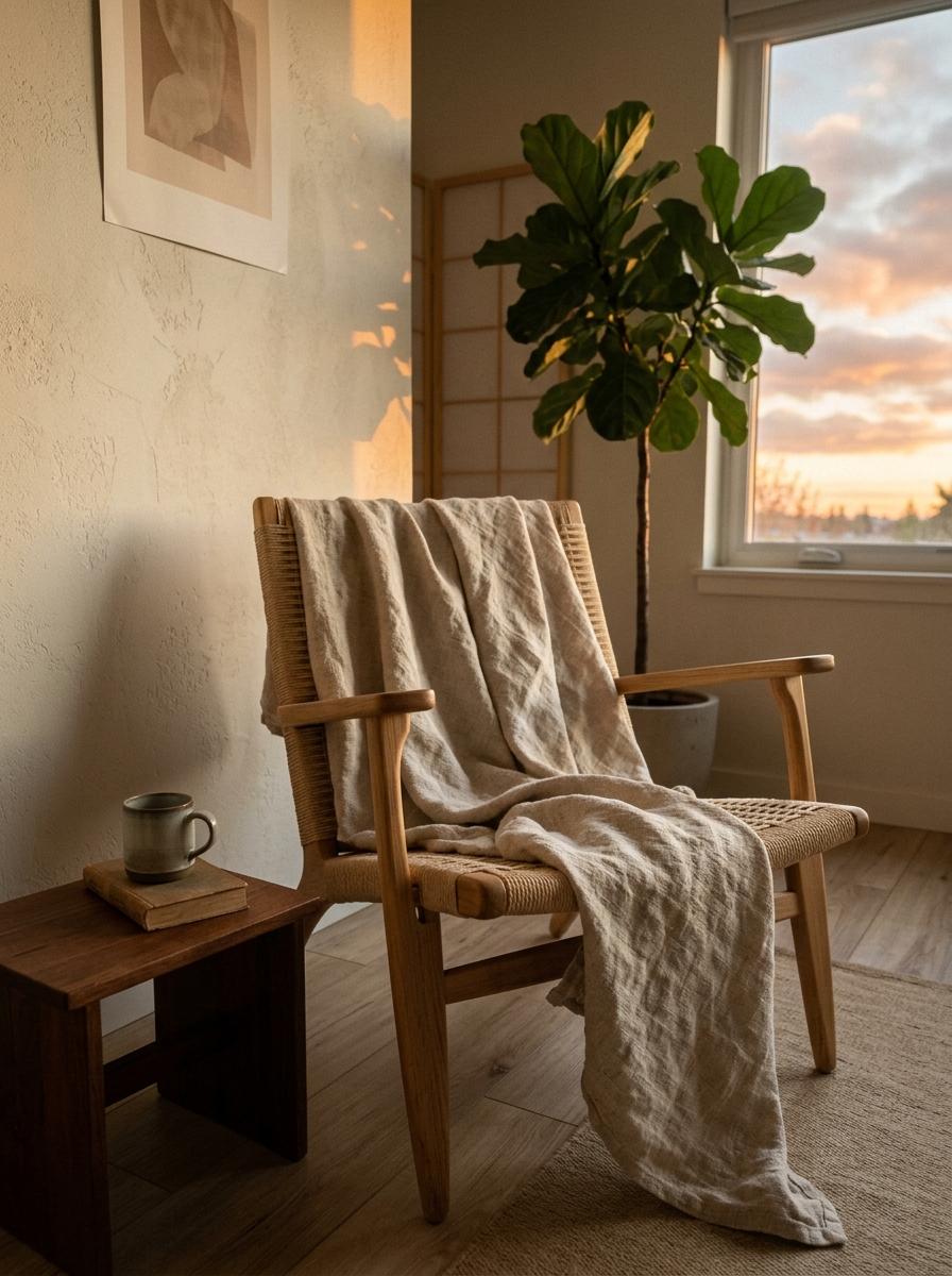 Incorporate Soft Linens Into Your Japandi Decorating Plan