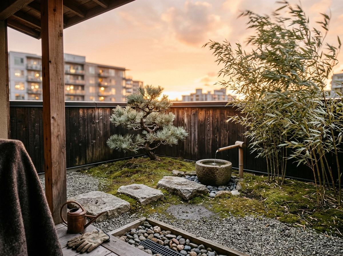 Incorporating Natural Elements In A Small Japandi Garden