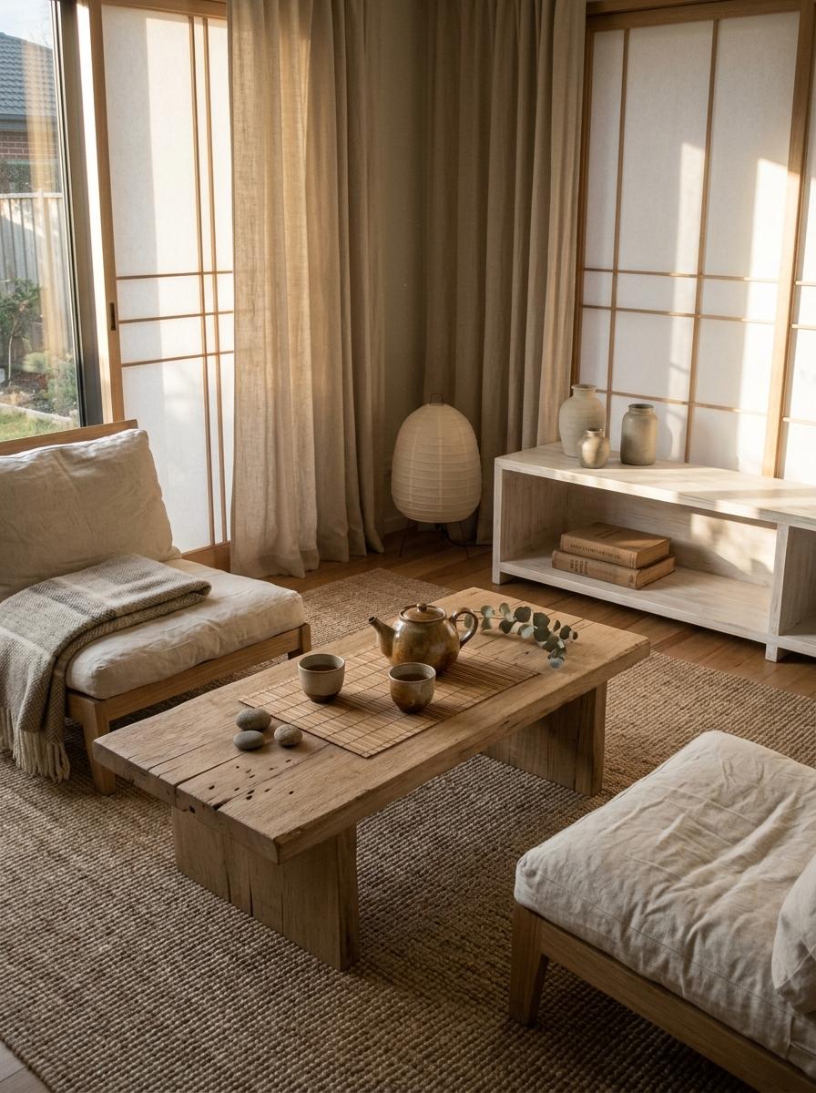 Incorporating Natural Light Into Japandi Living Room Decor