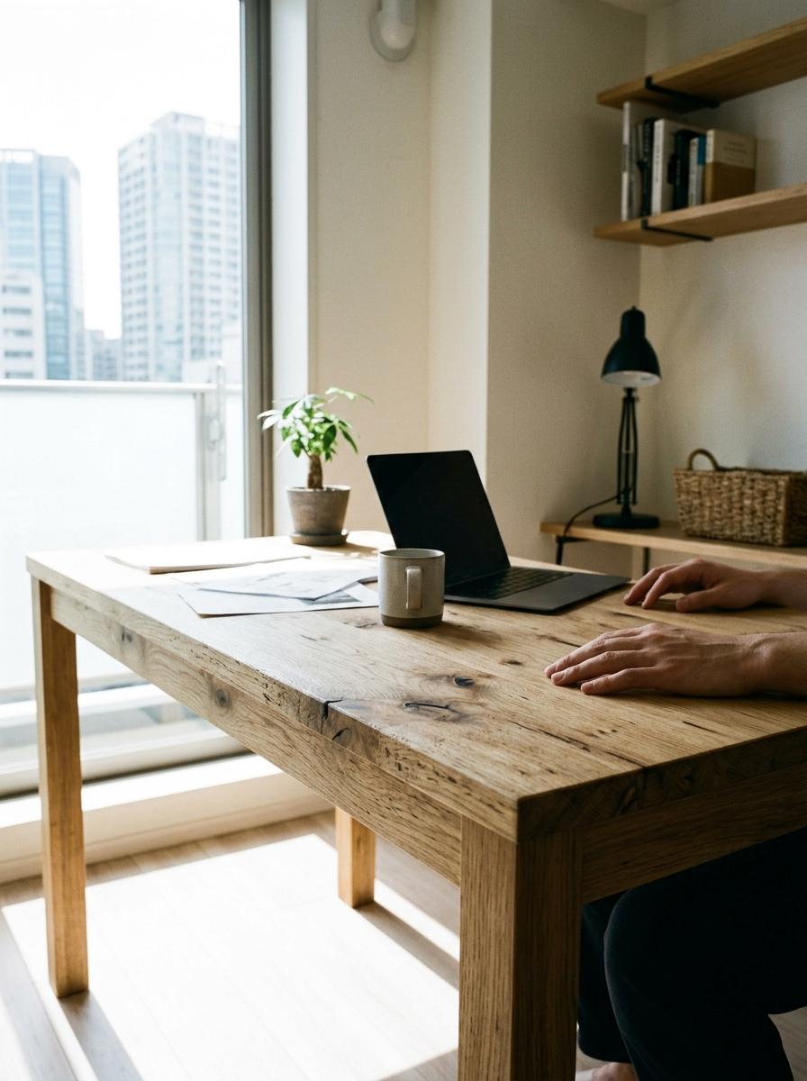 Incorporating Natural Wood Into A Modern Japandi Office Design