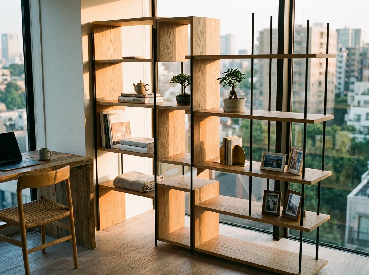 Innovative Shelving Units That Complement A Japandi Office