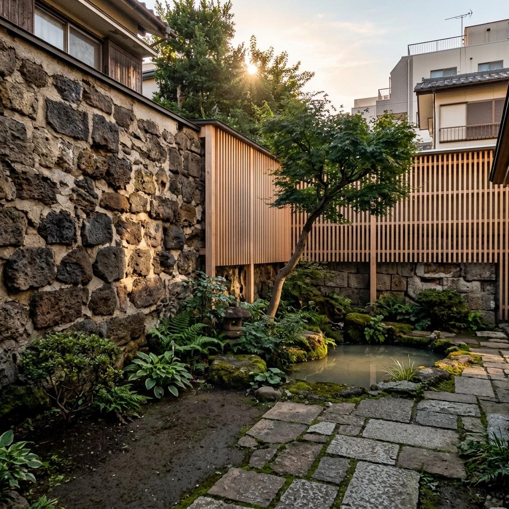 Inside A Beautiful Courtyard Influenced By Japandi Design