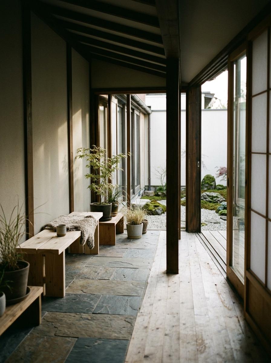 Inside A Beautiful Terrace With Japandi Garden Influence