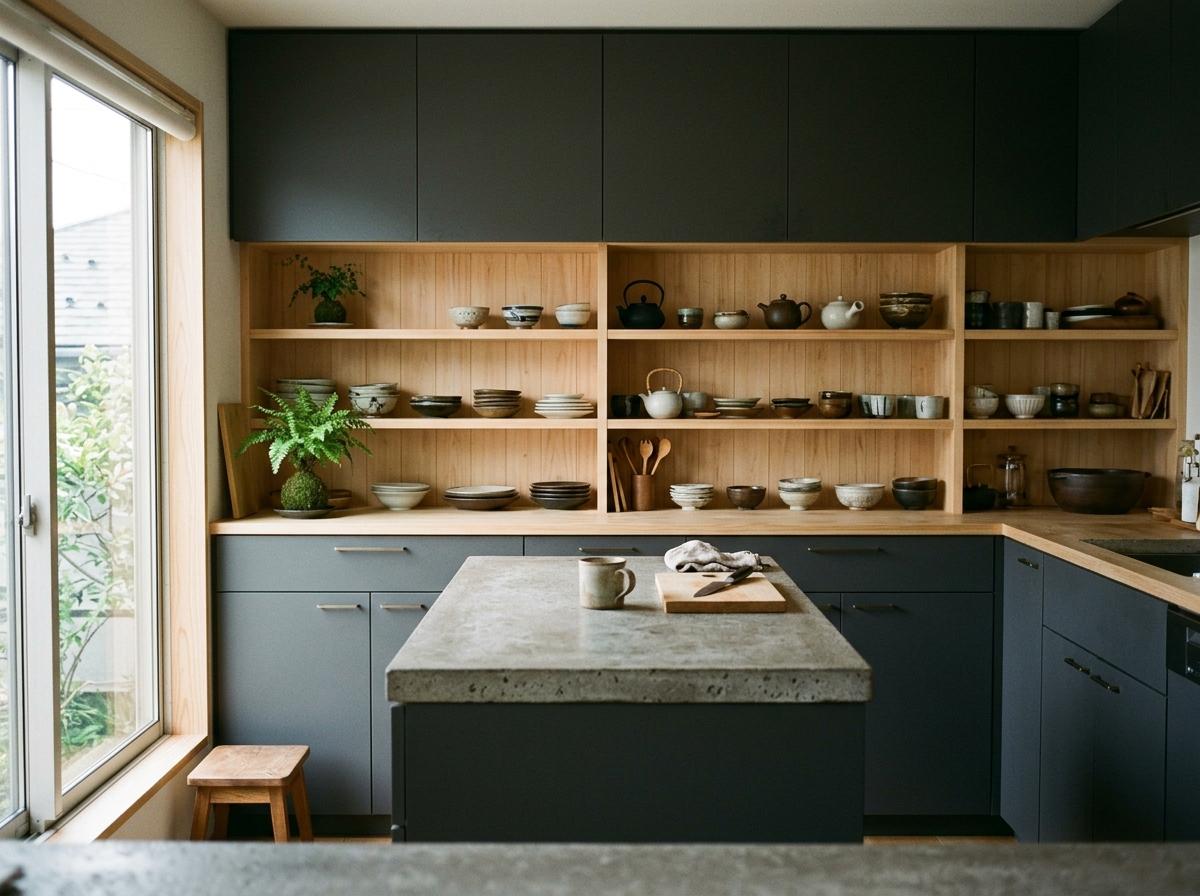 Inside A Beautifully Organized Japandi Kitchen With Natural Textures