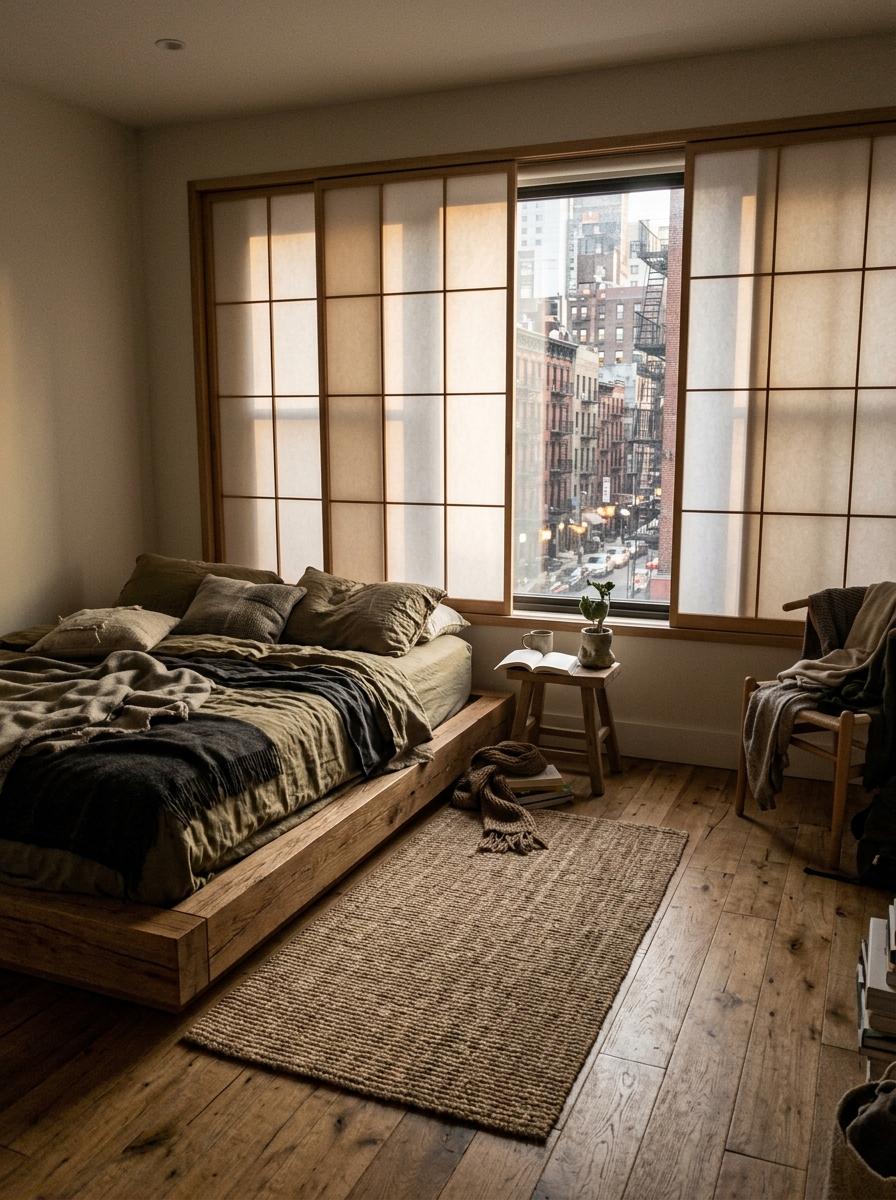 Inside A Cozy Apartment With Japandi Bedroom Decor
