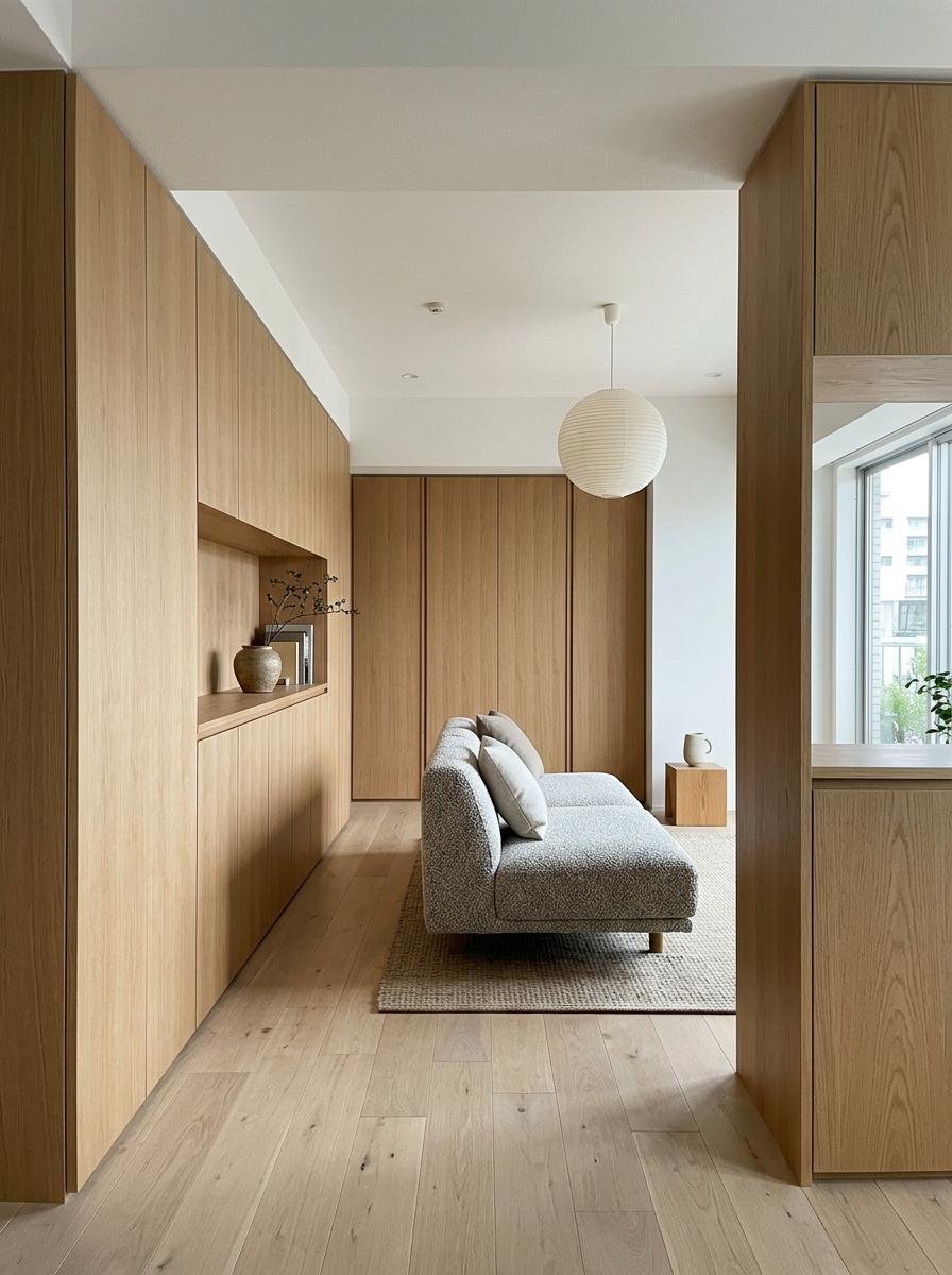 Inside A Minimalist Apartment With Expert Japandi Storage Layouts
