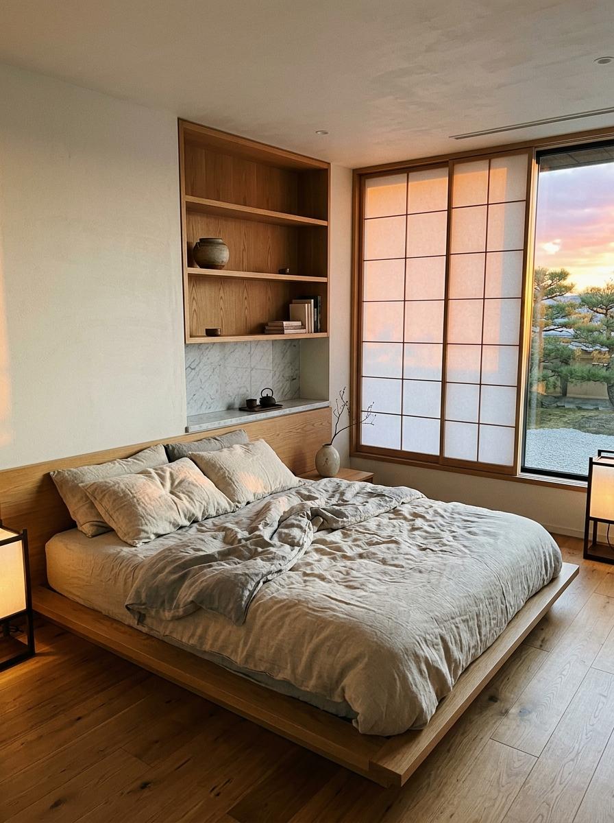 Inside A Minimalist Japandi Master Bedroom Retreat