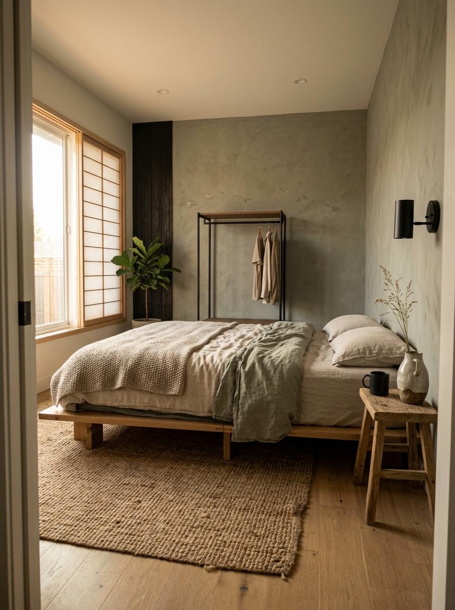 Inside A Peaceful Japandi Bedroom Retreat