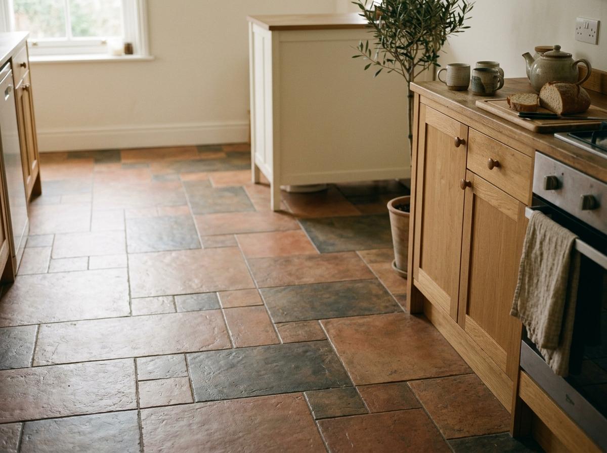 Inside A Peaceful Kitchen With Japandi Kitchen Floor Tiles