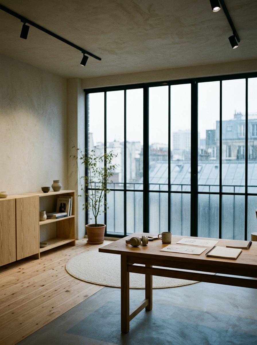 Inside A Professional Studio With Minimalist Japandi Design