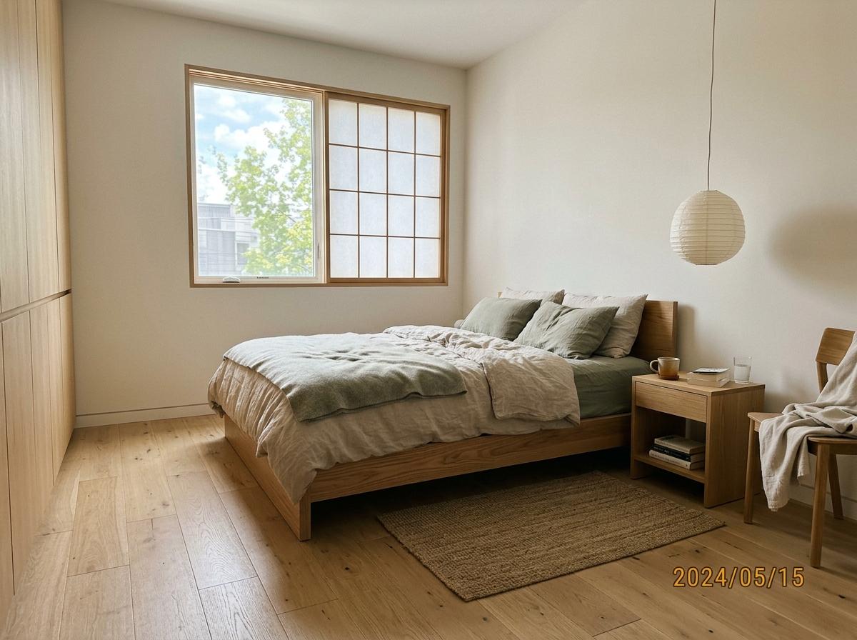 Inside A Quiet Japandi Bedroom Designed For Rest