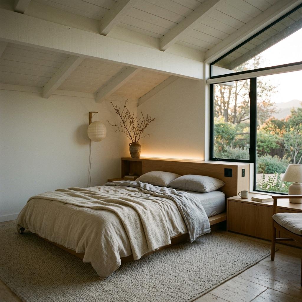 Inside A Quiet Japandi Guest Bedroom Sanctuary
