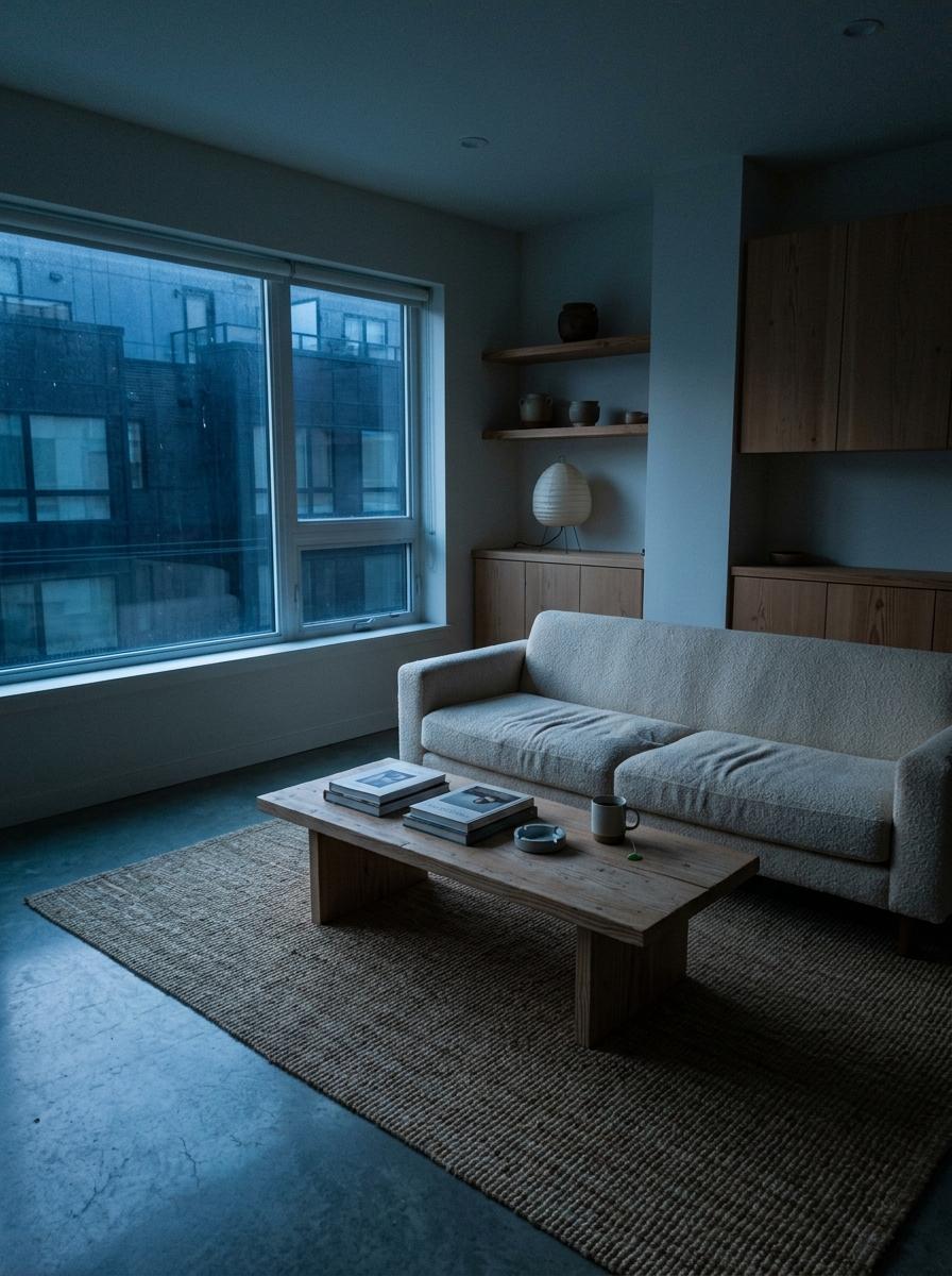 Inside A Quiet Minimalist Japandi Living Room Retreat