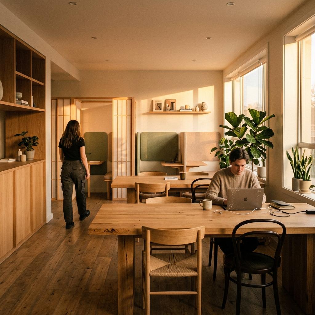 Inside A Sleek And Functional Modern Japandi Office