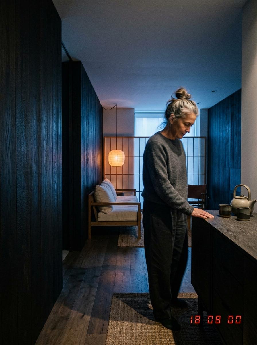 Inside A Sophisticated Retreat Featuring Dark Wood And Japandi Style