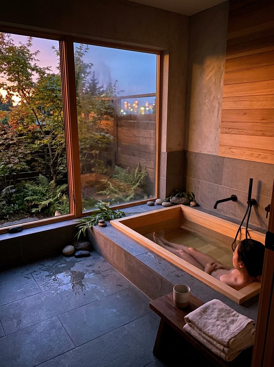 Inside A Spa Like Nature Inspired Japandi Bathroom