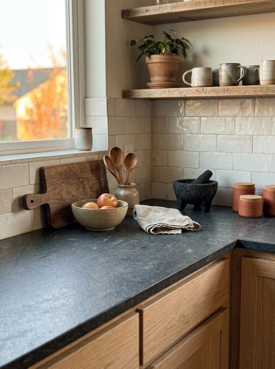 Integrating Earthy Elements Into Your Japandi Kitchen Countertops