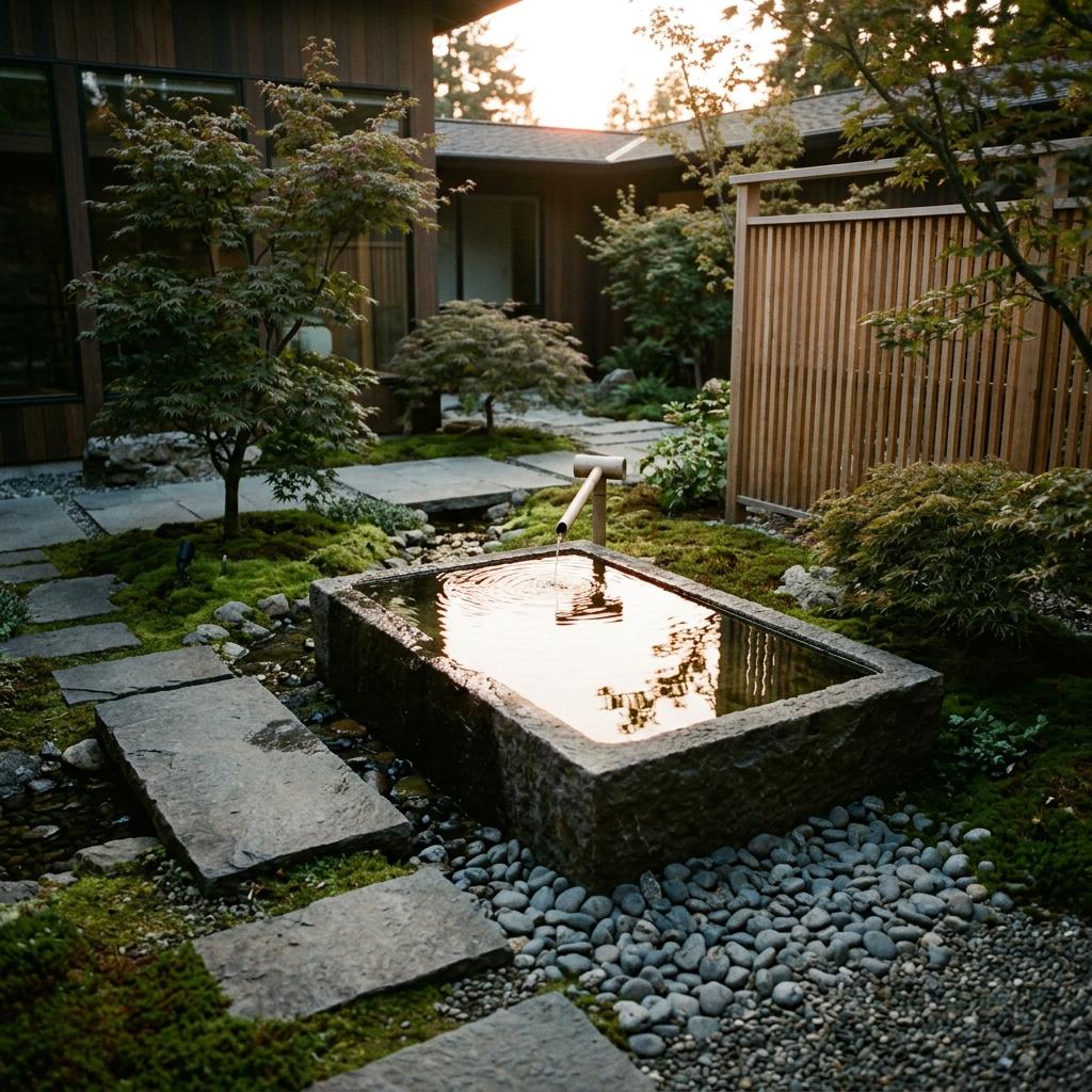 Integrating Water Features Into A Japandi Style Landscape