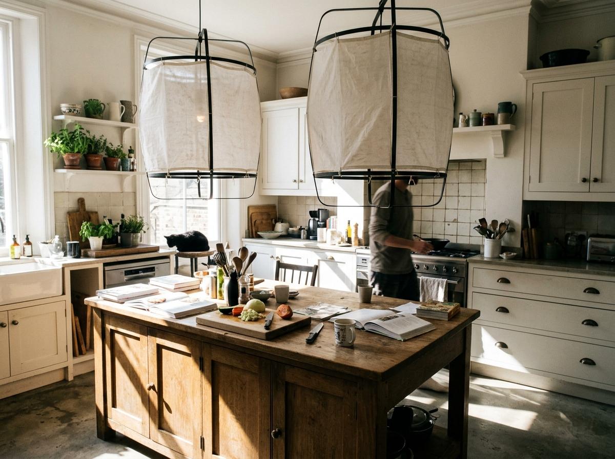 Island Inspiration: Choosing Large Scale Japandi Kitchen Lighting