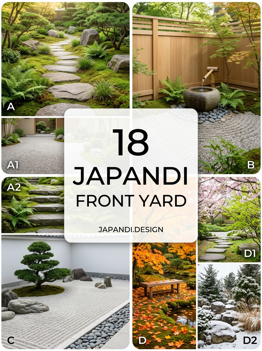 Japandi Front Yard Landscaping Concepts for Lasting Curb Appeal