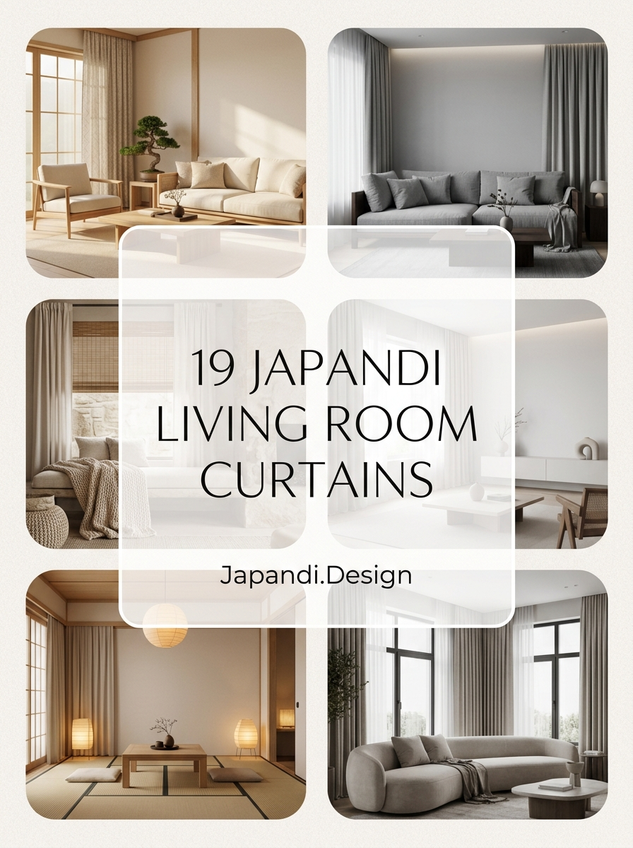 Japandi Living Room Curtains That Enhance Natural Light and Minimalist Style