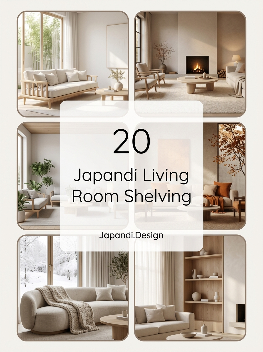Japandi Living Room Shelving Arrangements for Minimalist Harmony