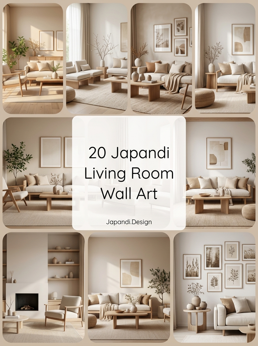 Japandi Living Room Wall Art Collections That Balance Minimalism and Warmth