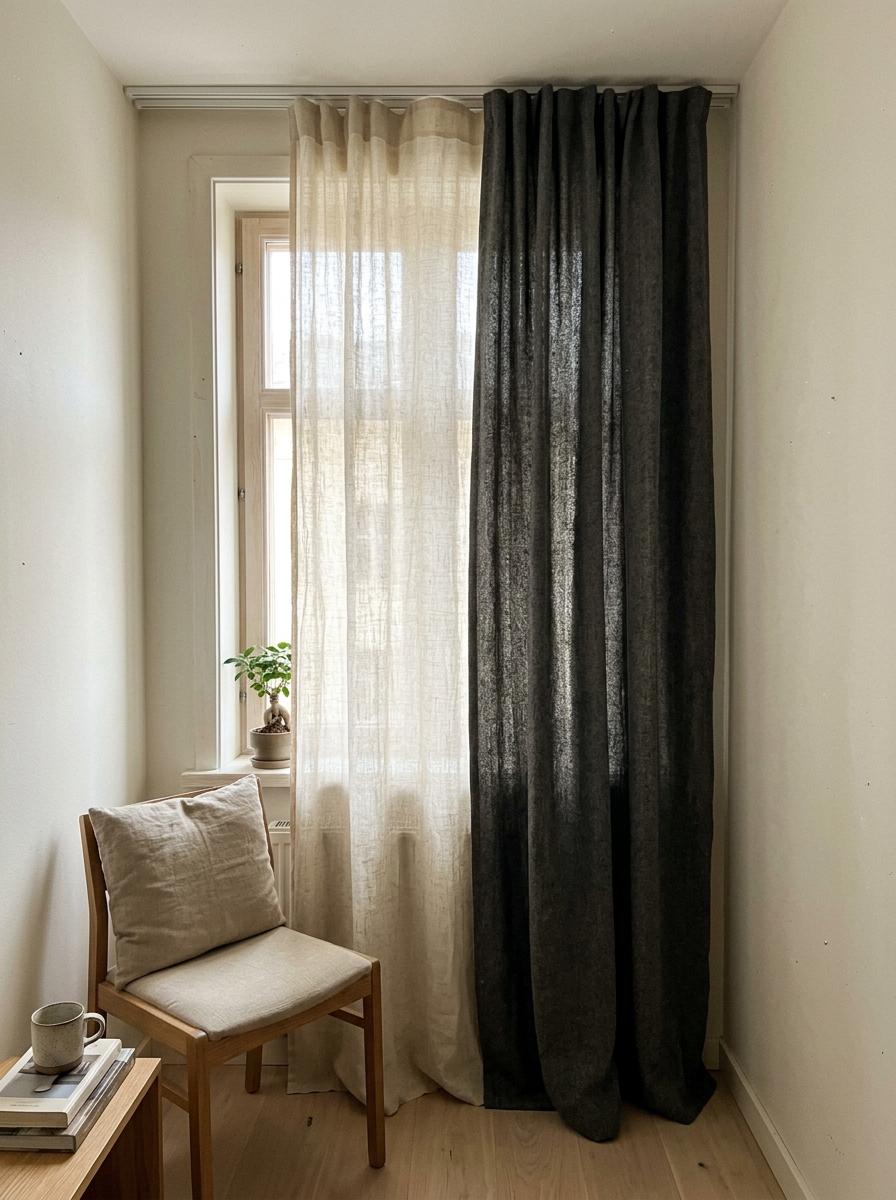 Layering Window Treatments In A Functional Japandi Layout