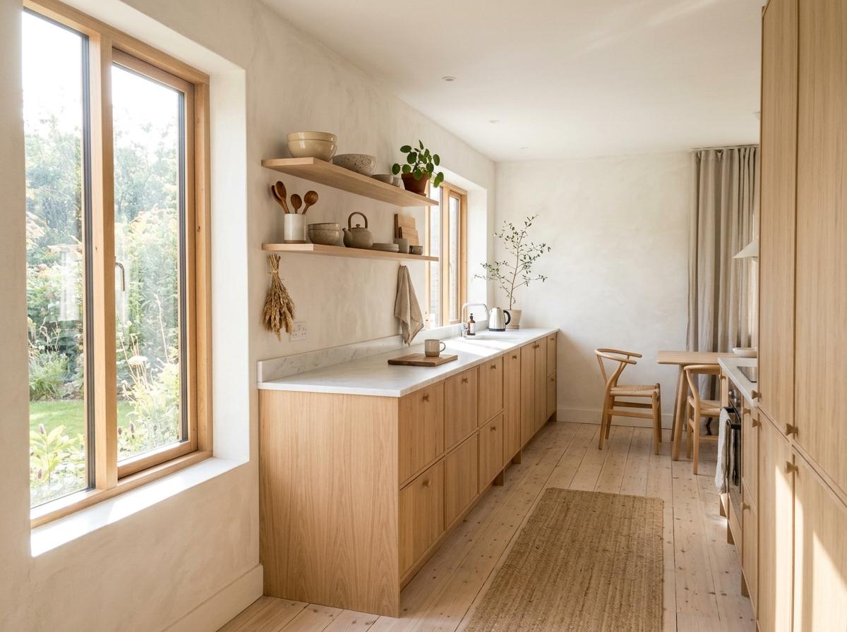 Light And Airy Organic Japandi Kitchen Inspirations