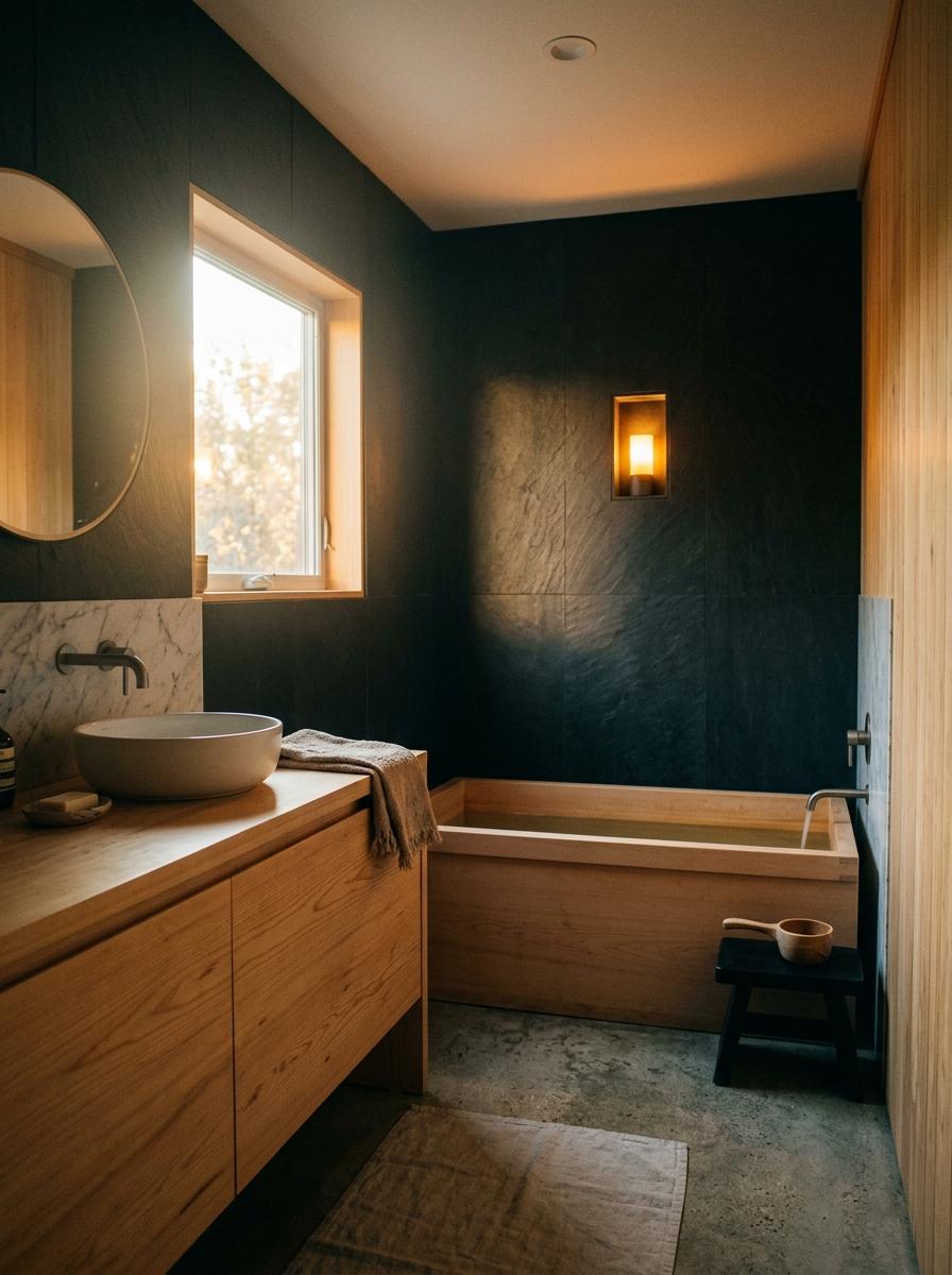 Light And Shadow: Balancing Your Japandi Bathroom Lighting