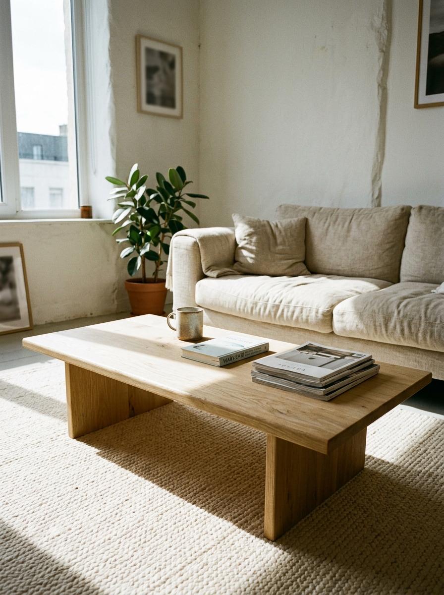 Low Profile Japandi Coffee Table Selection For Neutral Interiors