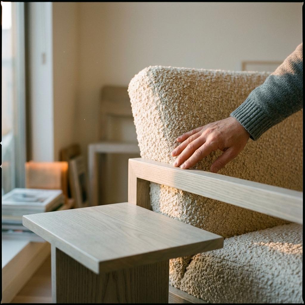 Luxurious Boucle And Pale Ash Japandi Texture Combinations