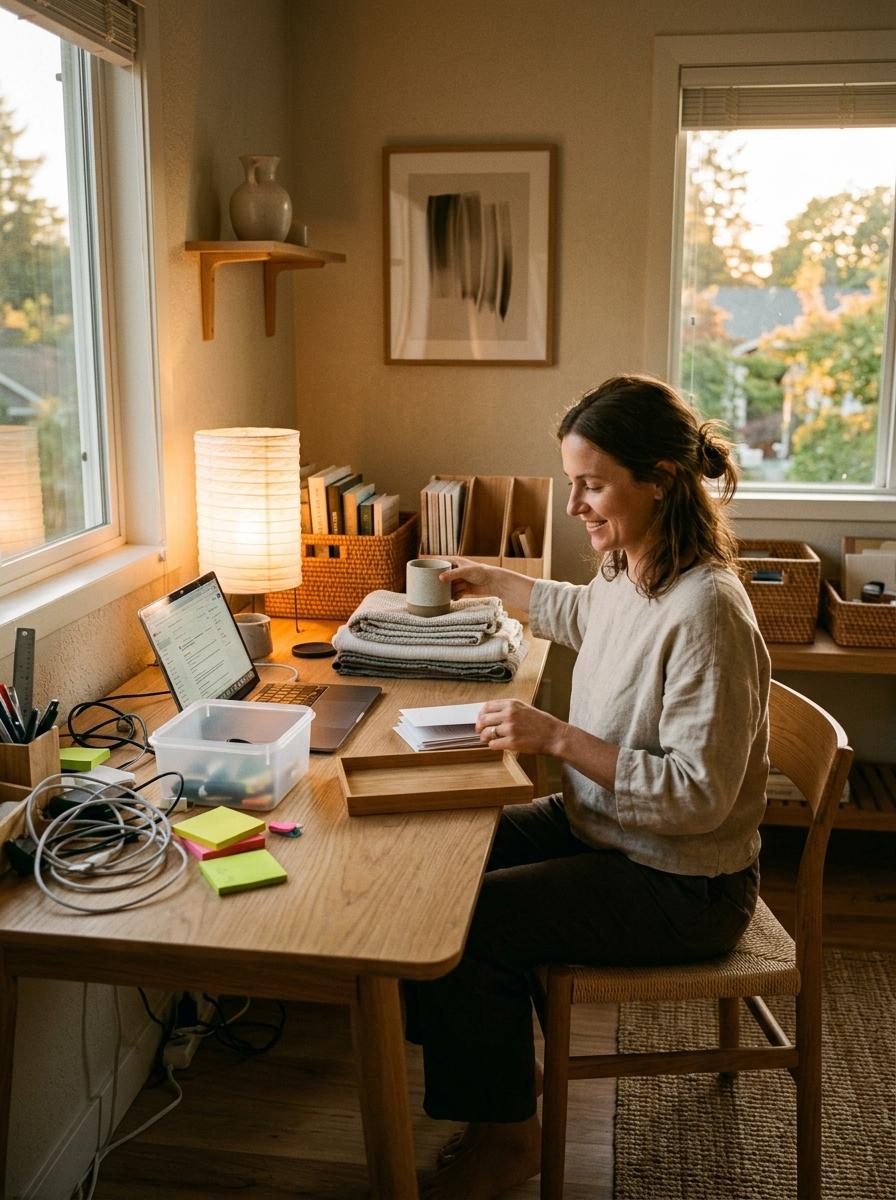 Mastering The Art Of Japandi Office Organization At Home