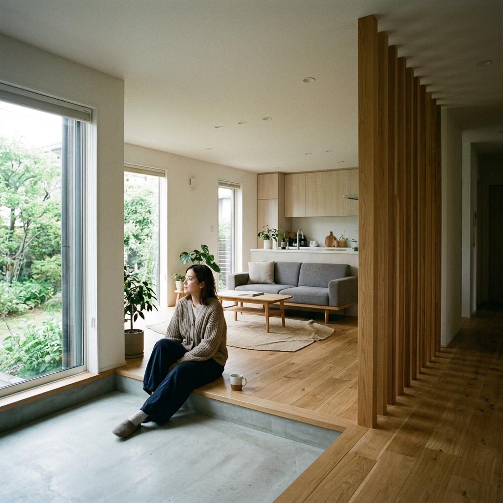 Mastering The Open Concept Japandi Living Room Layout