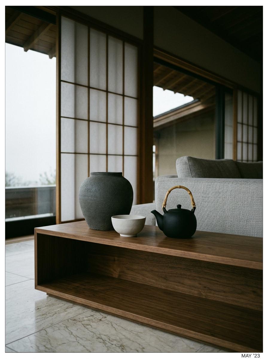 Matte Ceramic Finishes Within Contemporary Japandi Texture Combinations