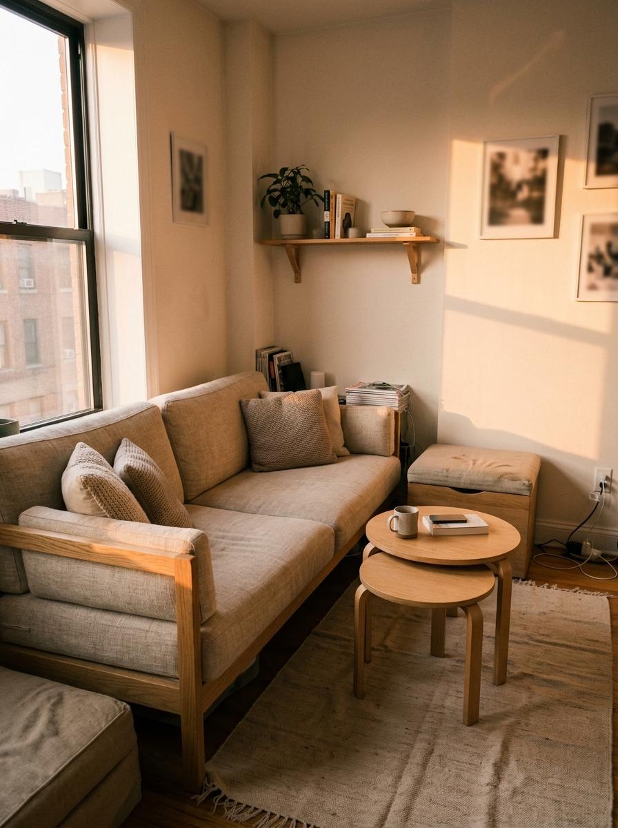 Maximize Small Spaces With Versatile Japandi Living Room Furniture