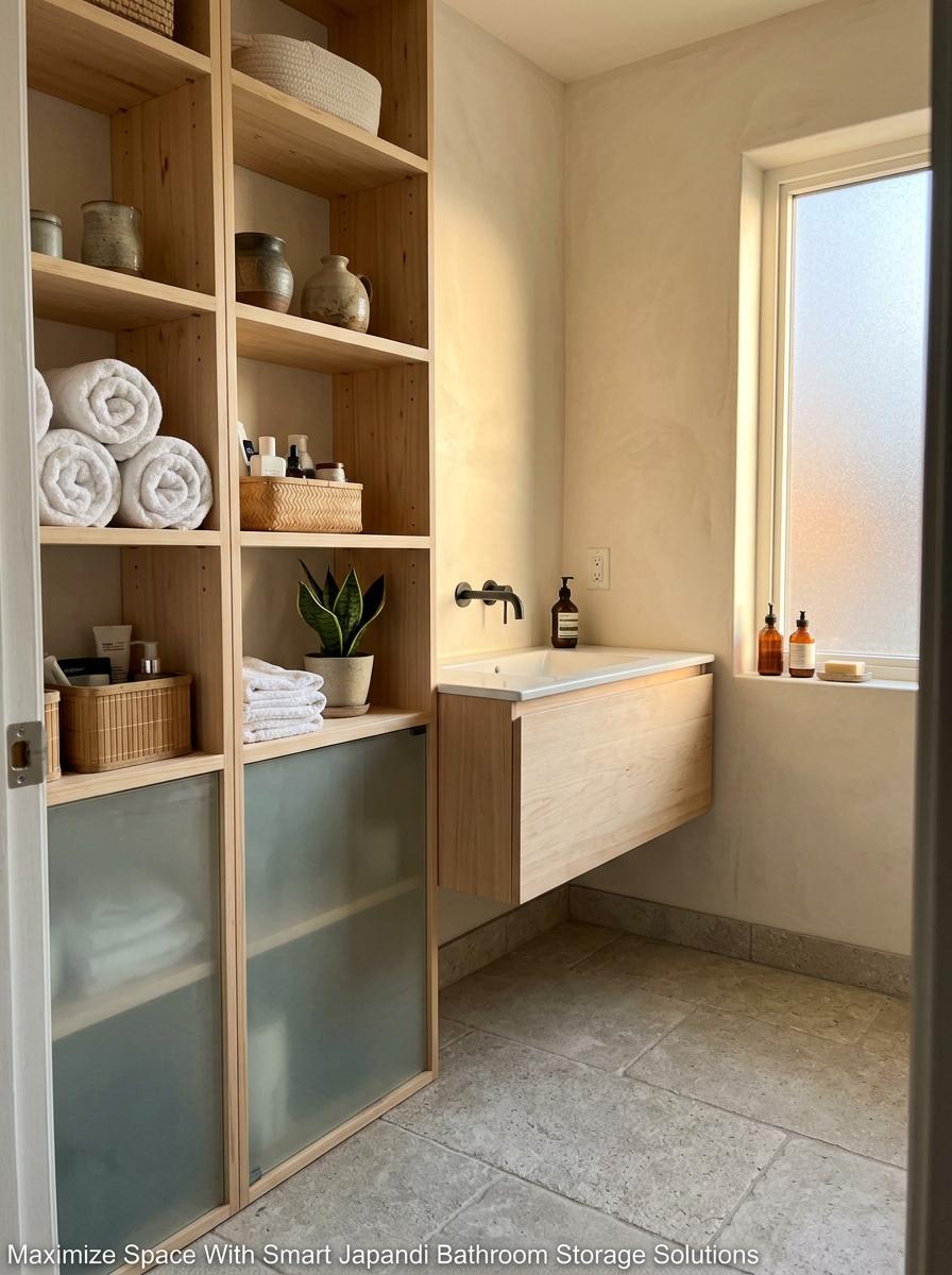 Maximize Space With Smart Japandi Bathroom Storage Solutions