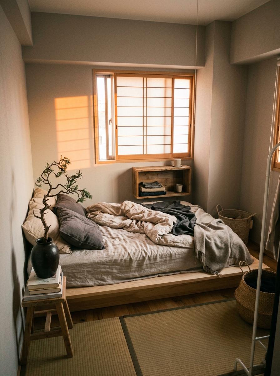 Maximizing Comfort In A Tiny Japandi Bedroom Layout