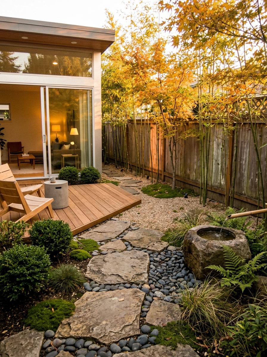Merging Nature And Functionality In A Japandi Garden