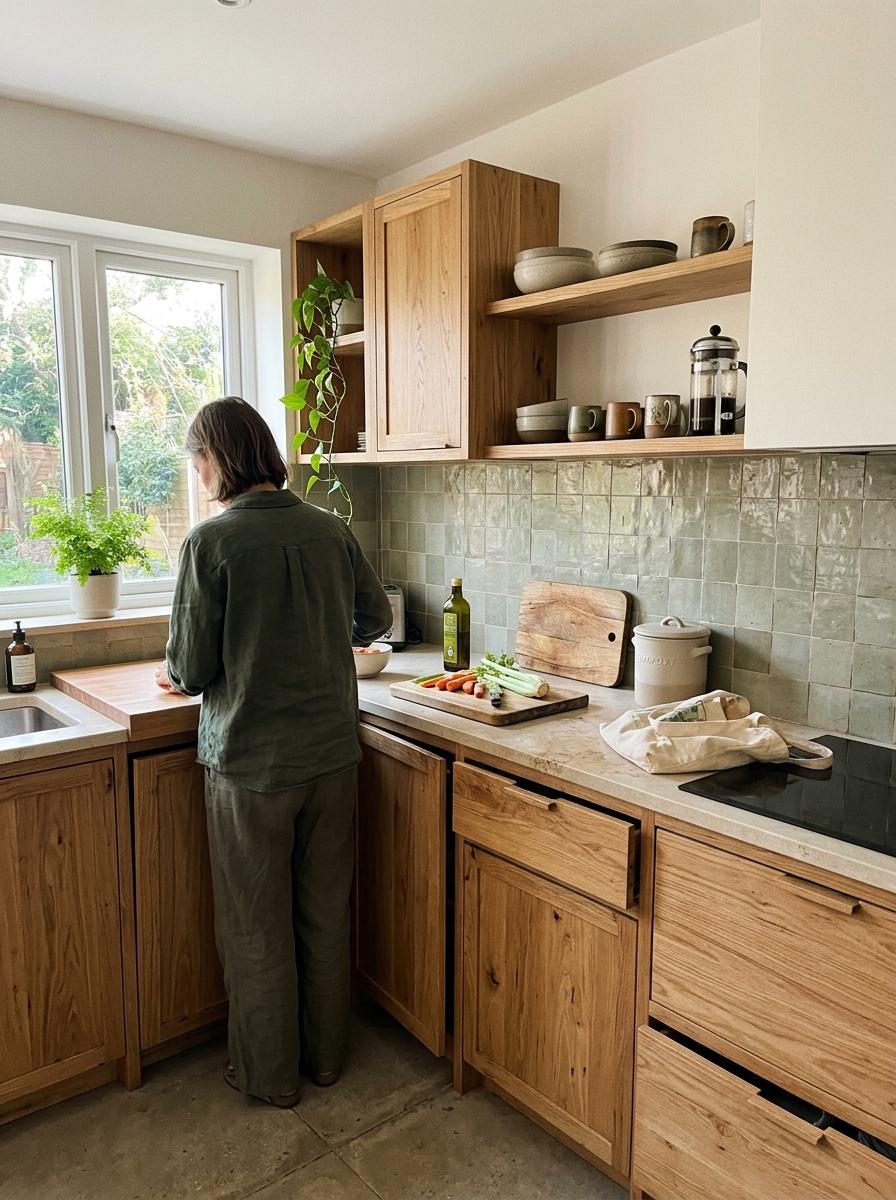 Mindful Utility In This Elegant Sustainable Japandi Kitchen